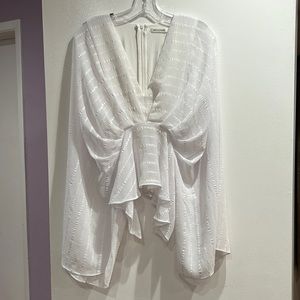 Chiffon white fashion top